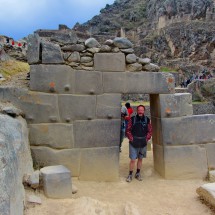 Tommy in the Inca castle Ollantaytambo